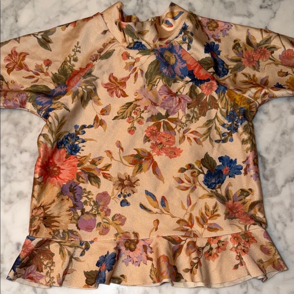 Zimmermann Kids Multicolor Floral Ruffle Rash Guard 12/18M - Picture 2 of 9